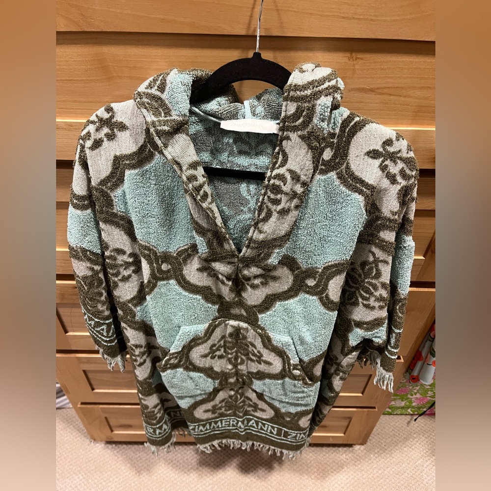 Zimmermann Cotton Terry Jacquard Fringed Cover Up